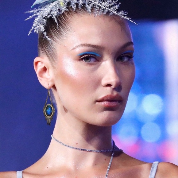 ALEXIS BITTAR • NEW Gunmetal Gold Blue Abalone Maldivian Nested Drop Earrings - Picture 2 of 8